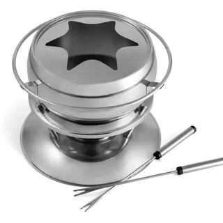 Swissmar Fondue-Set All-in-One Züri 11 Teile, Silber, Fondue Set Silber