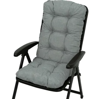 AMPO Gartenkissen Stuhlkissen Liegenauflage Polsterkissen Liegepolster Sessel - Grau