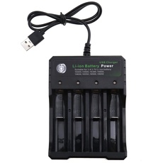 Create idea 4-Slot 18650 Lithium Batterie ladegerät 3.7V Multi 4 Schacht Plug USB Stecker Ladestation für 10440 14500 16340 16650 14650 18350 18500 18650 Überspannungsstrom Überladung