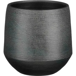 Mica Decorations Übertopf Evora Ø 19 cm x 18 cm Schwarz