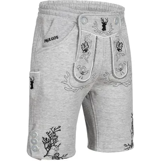 PAULGOS Herren Trachten Jogginghose - Design Trachten Lederhose - JOK3 - in 3 Farben erhältlich - Größe S - 5XL - Hellgrau