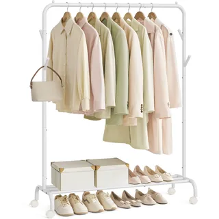 Songmics Garderobenständer 103,5 cm breit Wolkenweiß