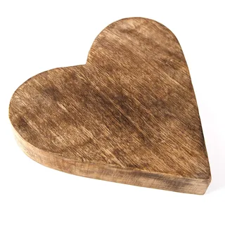 Logbuch-Verlag Herz-Skulptur 20 cm Holz – Geschenk zum Jahrestag | Hochzeit Tischdeko Liebe romantische Akzente Frühling Sommer Herbst