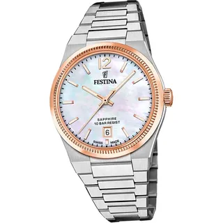 Festina Damenuhr Swiss Made Armbanduhr Edelstahl silber D2UF20066/1 - Silber