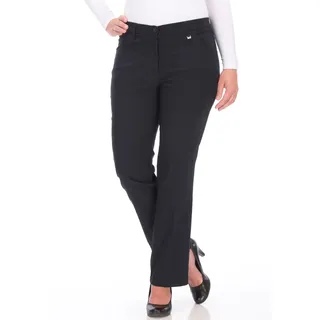 5-Pocket-Hose KJBRAND "Betty Bengaline", Damen, Gr. 52, N-Gr, blau (marine), Web, Obermaterial: 80% Viskose, 17% Polyamid, 3% Elasthan, bequem lang, Hosen 5-Pocket-Hose, in bequemer Form
