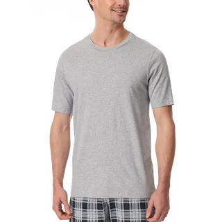 Schiesser Herren Schlafshirt Kurzarm Rundhals Bio-Baumwolle - Mix + Relax