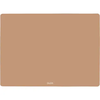 OLGS Silikonmatte 40x30 cm für Baby | Silikon Unterlage Tischmatte, Bastelmatte | Tischset, Rutschfestes Platzset Abwaschbar Clay Braun | Knetunterlage Spülmaschinenfeste Platzdeckchen für Kleinkinder