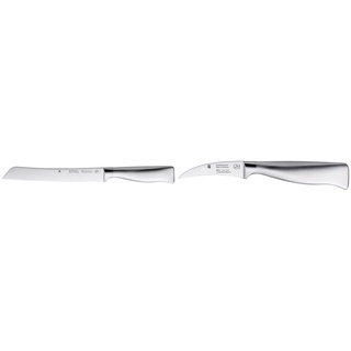 WMF Grand Gourmet Brotmesser Wellenschliff 32 cm, Made in Germany, Klinge 19 cm & Grand Gourmet Tournier-/ Schälmesser 17,5 cm, Made in Germany, Messer geschmiedet, Performance Cut, Klinge 7 cm