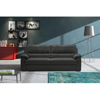 Egoitaliano 2,5-Sitzer »Doris, modernes Designersofa, Ledersofa mit erstklassiger Sitzqualität« edle Detailverarbeitung, perfekte Polsterung, aus hochwertigem Leder, schwarz