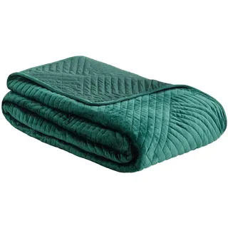 home&you Tagesdecke Minister , Dunkelgrün , Textil , 240x260 cm , Heimtextilien, Bettwäsche & Leintücher, Tagesdecken