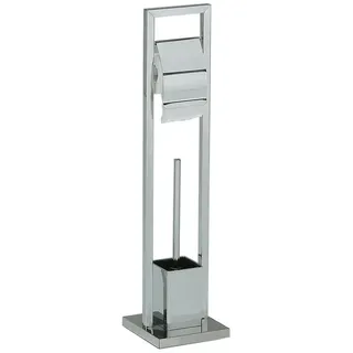 Idimex WC Garnitur Toma , Metall , Mode , 18x75x18 cm , Badezimmer, WC Ausstattung, Toilettenpapierhalter
