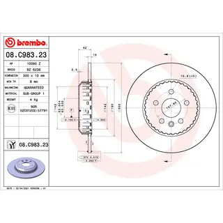 Brembo Bremsscheibe 08.C983.23