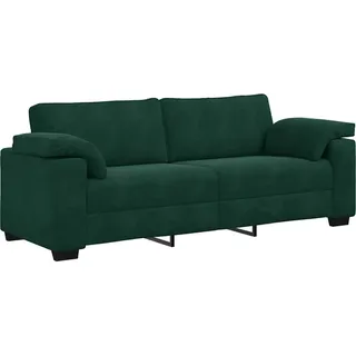 vidaXL 3-Sitzer-Sofa Dunkelgrün 220x77x82 cm Samt - Grün