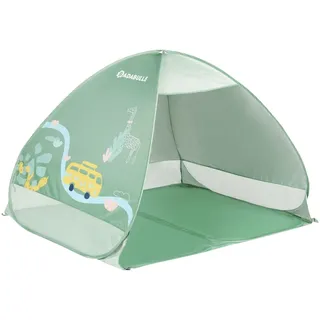 Badabulle Strandmuschel Safari mit UV-Schutz 50+, Strandzelt mit Pop-Up-System, 125 x 100 x 85 cm