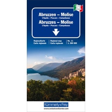 KuF Italien Regionalkarte 11. Abruzzen - Molise de Agostini 1 : 200 000