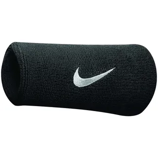 Nike Swoosh Doublewide Schweißbänder 010 black/white - Schwarz