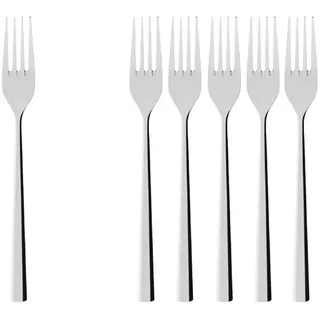 Villeroy & Boch "Tafelgabel Piemont 206 mm 6er Set silber", silber,