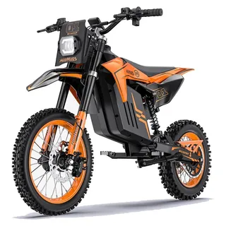 Elektro Roller E-Scooter 48V 25Ah Akku Scheibenbremse Orange - Schwarz