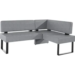 OTTO home home Eckbank "Oliver mit Metallgestell, Küchenbank", verschiedene Bezüge Cord Esszimmerbank OTTOs Choice, grau (fantasy 8202), schwarz),