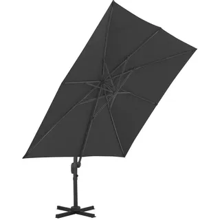 vidaXL Ampelschirm mit Aluminium-Mast 3x3 cm Schwarz - Schwarz