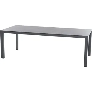 Siena Garden Gartentisch Silva Rechteckig HPL Titan 100 cm x 220 cm