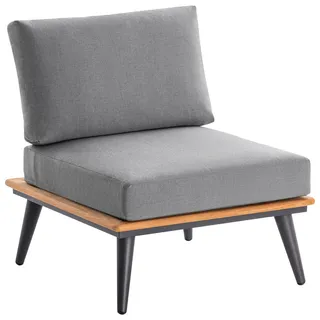 Niehoff Loungesessel Anthrazit 76 x 80 x 81 cm mit Kissen
