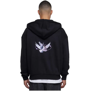 Mister Tee Vive La Liberte Oversize Reißverschlusspullover - Black - L