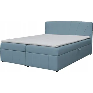 BETT CAIRO 140x200 - KOPFMATERAT KOPFBETT (Blue - Cover 70) - Blau