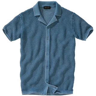Waben-Strickpolo Blau 48