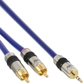 InLine Audiokabel PREMIUM 2x Cinch-Stecker - 3,5mm Klinken-Stecker 15m (89945P)