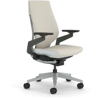 Steelcase Gesture Ergonomischer Bürostuhl mit 360° Armlehnen und 3D-Live Back Lumbalstütze Beige, 66 x 62.5 x 104