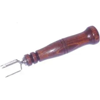 dreipunkt-Edelstahlgriff Holz.