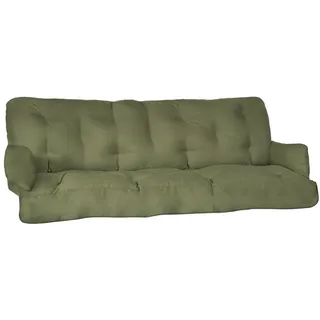 Beautissu Sitzkissen 180 x 50 x 8 cm Olivgrün 2 St.