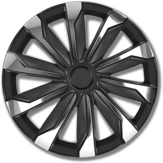 PETEX Radkappe 17 Zoll 2 Stück Schwarz/Silber