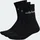Unisex Kids Linear Crew Socks 3 Pairs Black White 7-8 Years