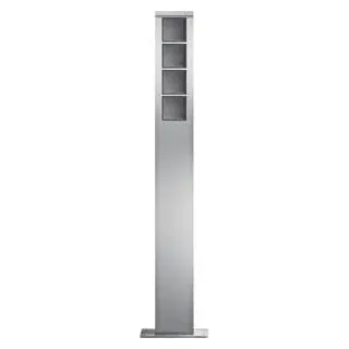 Elcom 4824181 SMT-4/1EM Standsäule 4/1 mit LED Flächenleuchte Edelstahl matt MODESTA