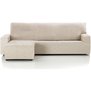 Martina Home Indiana Bezug für Chaiselongue, Materialzusammensetzung: 50% Polyester, 45% Baumwolle, 5% Elastan. Qualität: Jacquard, Leinfarben, 1 cm cm