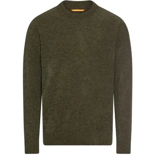 CAMEL ACTIVE Strickpullover mit Rundhalsausschnitt, grün,