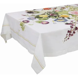 Tischdecke , Multicolor , Textil , Blume , rechteckig , 145x350 cm , nachhaltig, nachwachsender Rohstoff , Heimtextilien, Wohntextilien, Tischwäsche, Tischdecken