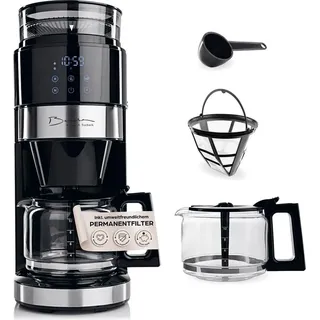 Barista Kaffeemaschine mit Mahlwerk schwarz