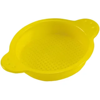 Hape Kleines Sieb, Gelb - Kinder Sand- und Wassersieb, ideal für Strand, Sandkasten und Planschbecken, fördert Motorik, Kreativität und Fantasie, geeignet für Kinder ab 12 Monaten