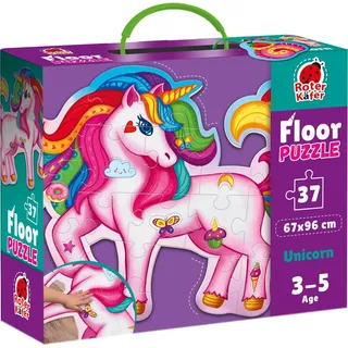 Puzzle Roter Käfer Bodenpuzzle Ein magisches Einhorn RK7010-03