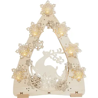 SAICO Original LED Schwibbogen »3D-Lichterspitze, Winterzauber« Premium LED-Beleuchtung, warmweiß, BxHxT: 31x40,5x4,5 cm