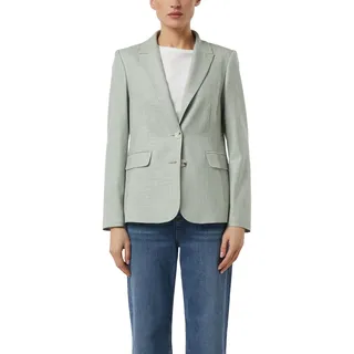 Blusenblazer COMMA, Damen, Gr. 36, light khaki, Web, Obermaterial: 52% Viskose, 45% Polyester, 3% Elasthan. Futter: 100% Polyester, meliert, normal hüftbedeckend, tiefer V-Ausschnitt, Blazer Blusenblazer, mit Viskose und in melierter Optik