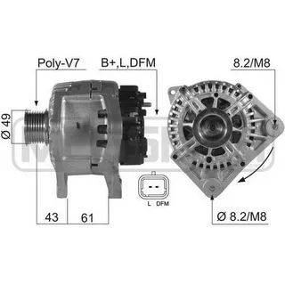 ERA 210472A Lichtmaschine Generator LiMa 110A 14V für RENAULT SCÉNIC II (JM0/1) MEGANE II Coupé-Cabriolet (EM0/1) MEGANE II Kombi (KM0/1) MEGANE II