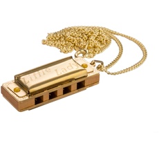 Hohner diatonische Mundharmonika LITTLE LADY GOLD PLATED WITH NECKLACE