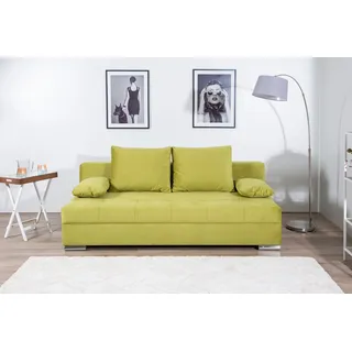 Collection AB Schlafsofa »Tania mit Bettfunktion und Bettkasten« komfortabler Sitzkomfort: Federkern-Polsterung, inklusive Rückenkissen, grün
