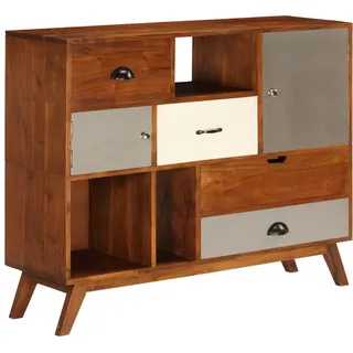 vidaXL Sideboard 115x35x86 cm Massivholz Akazie
