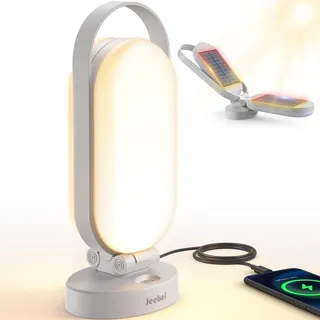 Jeebel Campinglampe Solar LED 500LM 5000mAh Wiederaufladbare Campinglaterne