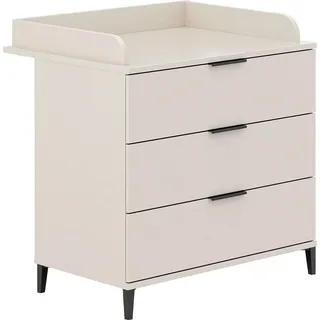 Home Affaire »ARI, 3 Schubladen« inklusive Wickelaufsatz, Schubladen mit Soft-Close-Funktion 94,7 cm, beige